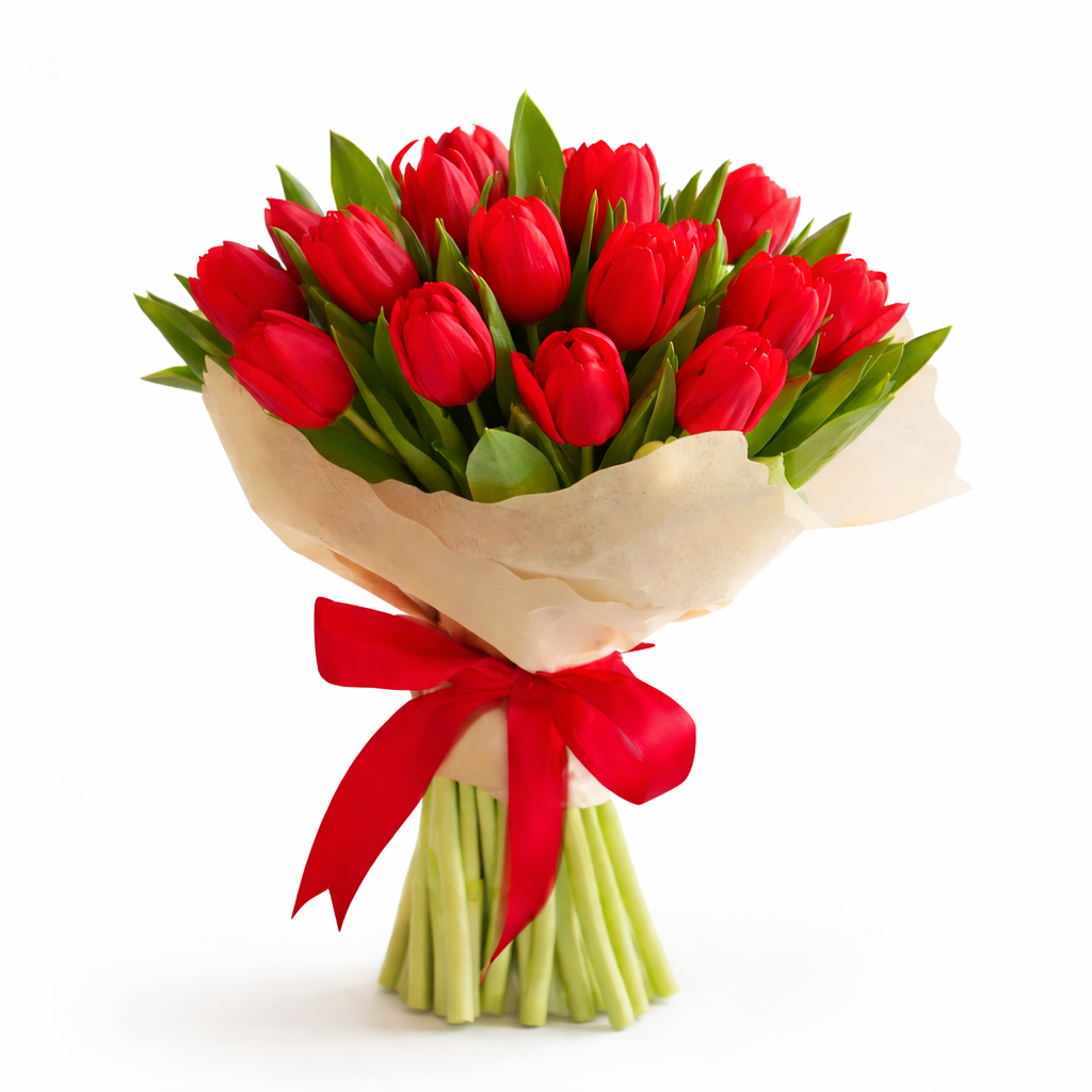 Bouquet Of Tulips | 3 Dozen Tulips | Hand Tied | Wrapped in Floral Paper